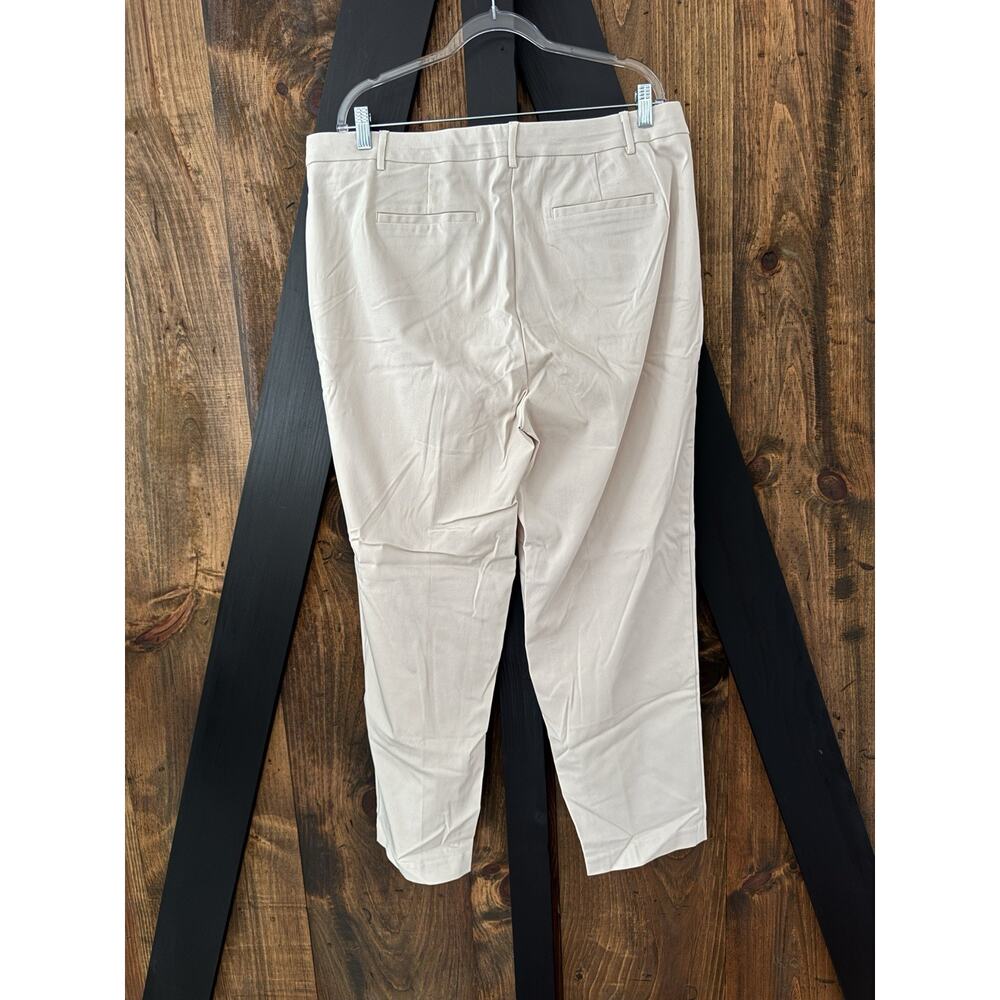 J Jill Wearever Collection Cream Oatmeal Tan Woven Trousers Plus Size 18 Tall - Picture 2 of 8